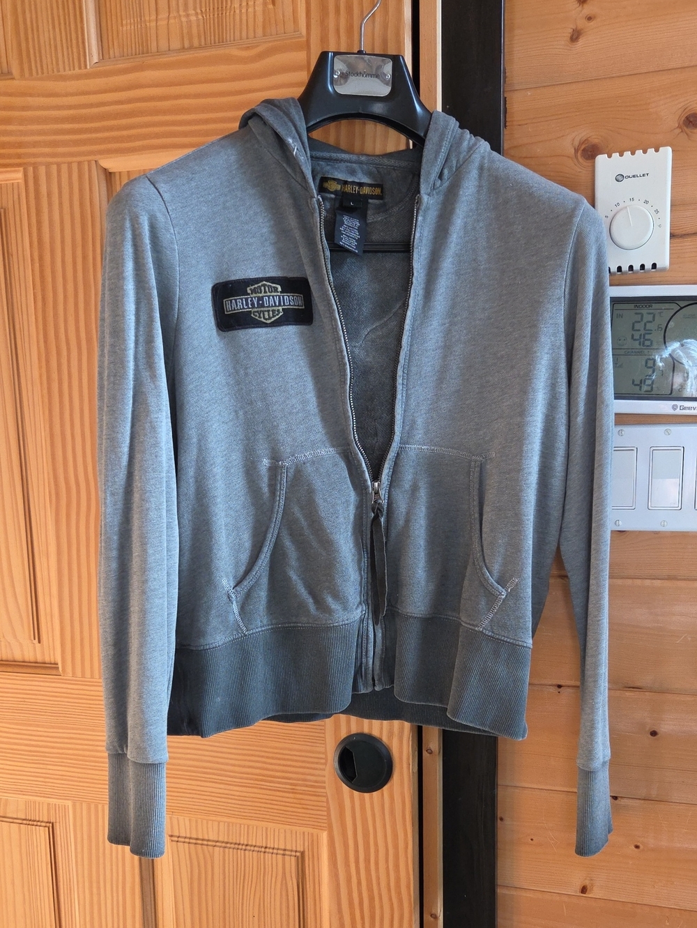 Harley-Davidson Women's Grey Hooded Zip Jacket